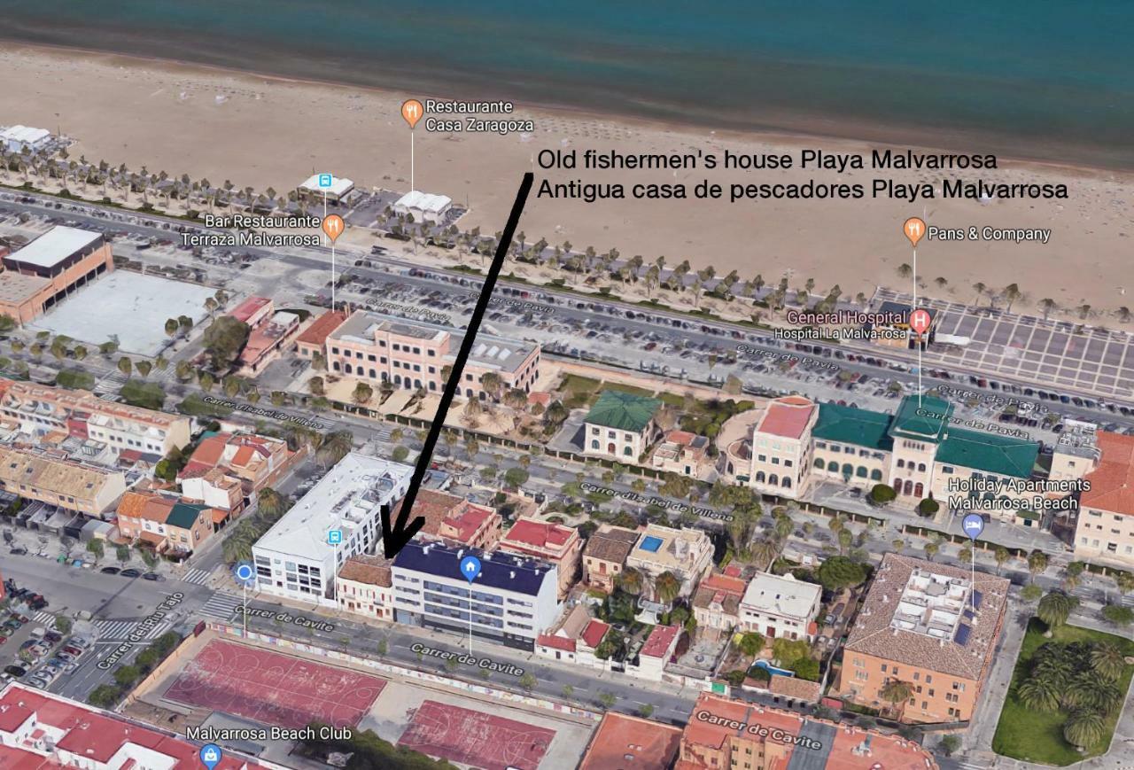 Old Fisherman'S House In Malvarrosa Beach บาเลนเซีย ภายนอก รูปภาพ